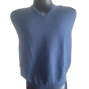 Marco Fiori Mens Blue Wool Sweater Vest M